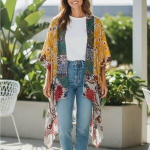 Umgee Multicolor Floral Kimono